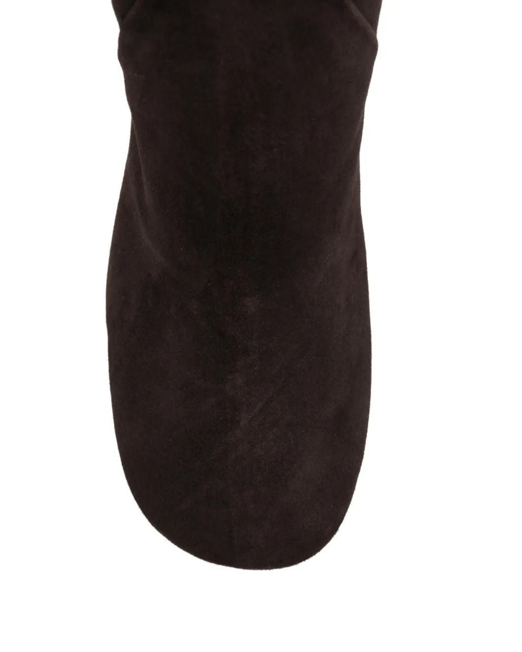 Poeve Black Buckle-Detail Suede Boots