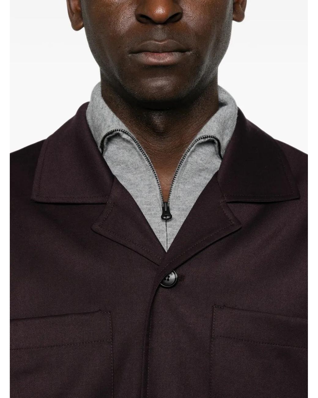 Imperial Purple Elasticated-Hem Jacket for men