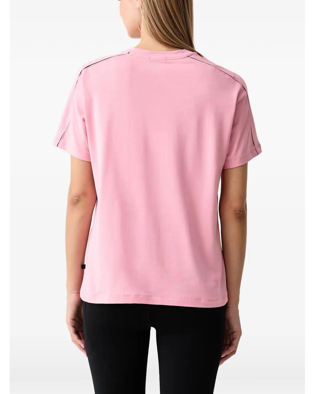 On Shoes Pink Focus Ctrast-Piping T-Shirt