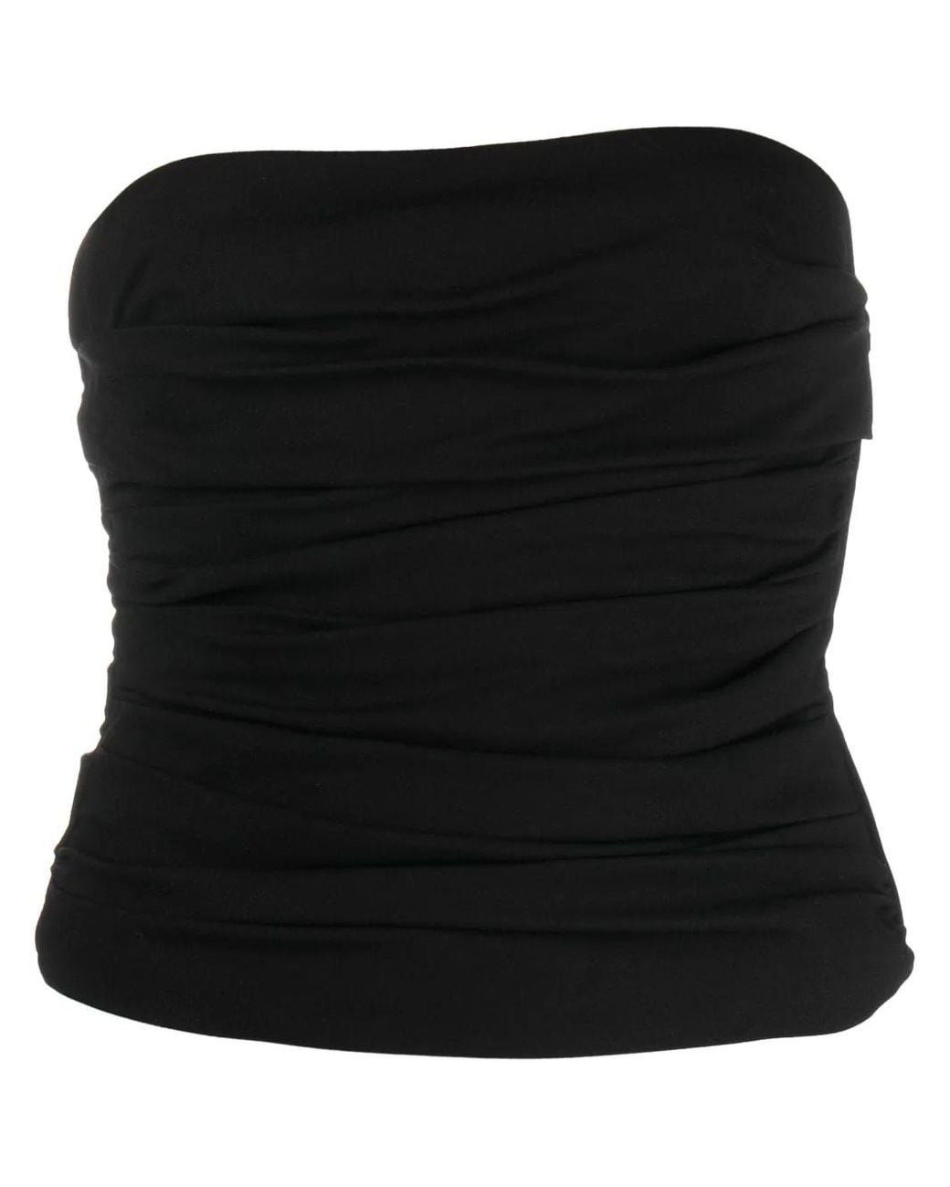 Moschino Black Ruched Bandeau Top
