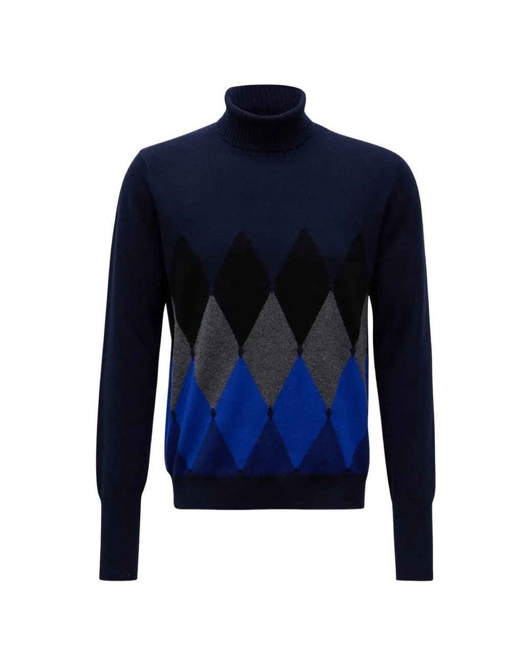 Ballantyne Rollkragenpullover Mit Argyle-Muster in Blue für Herren