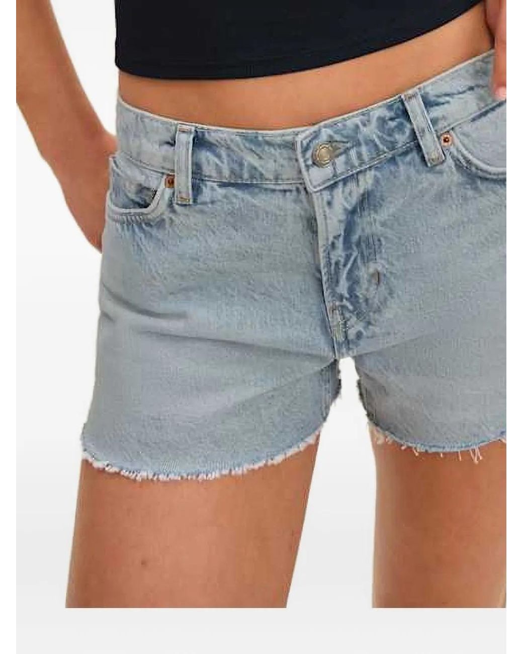 Reformation Blue Sutton Shorts