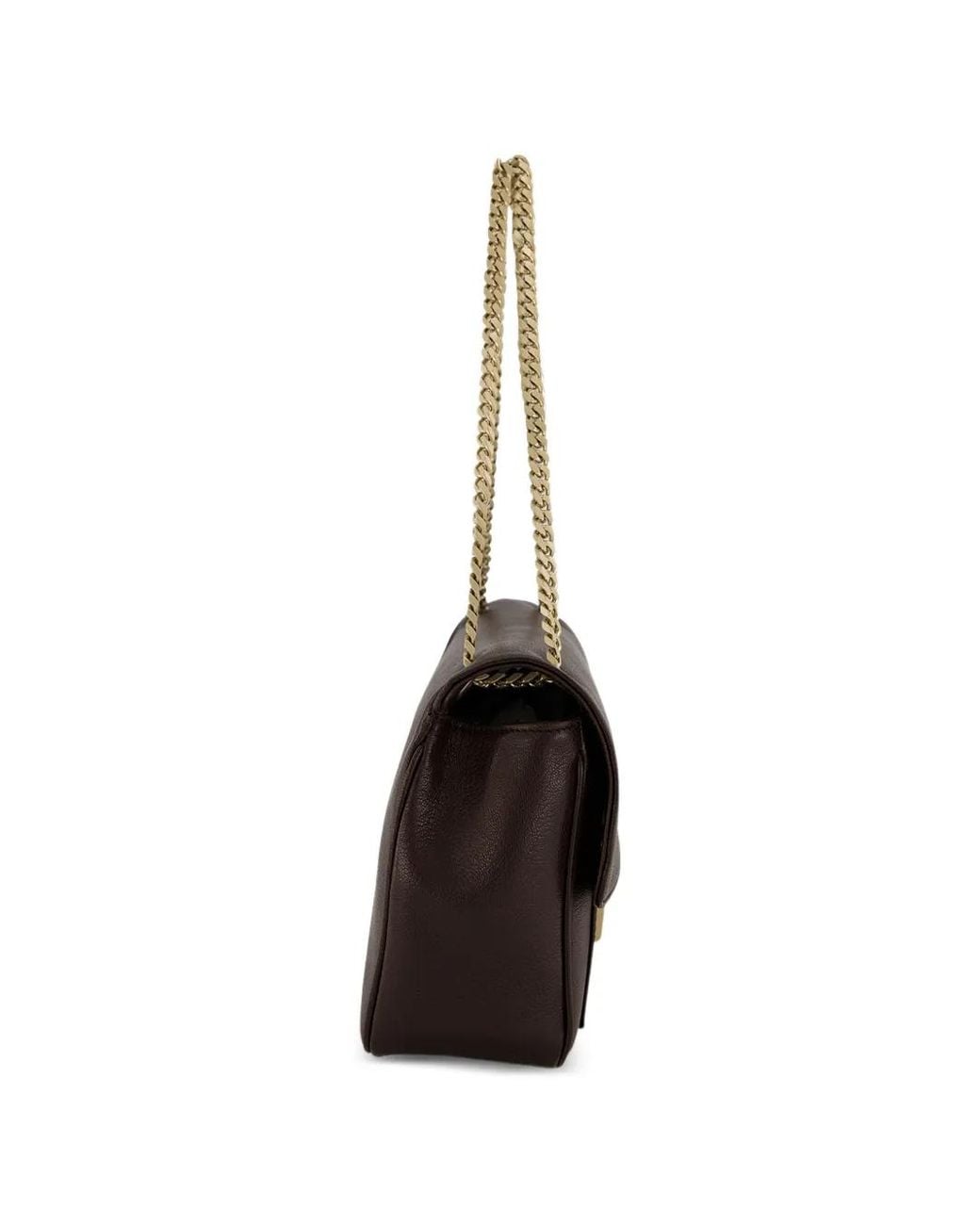Tom Ford Black Shiny Supple Grain Leather Mia Chain Shoulder Bag