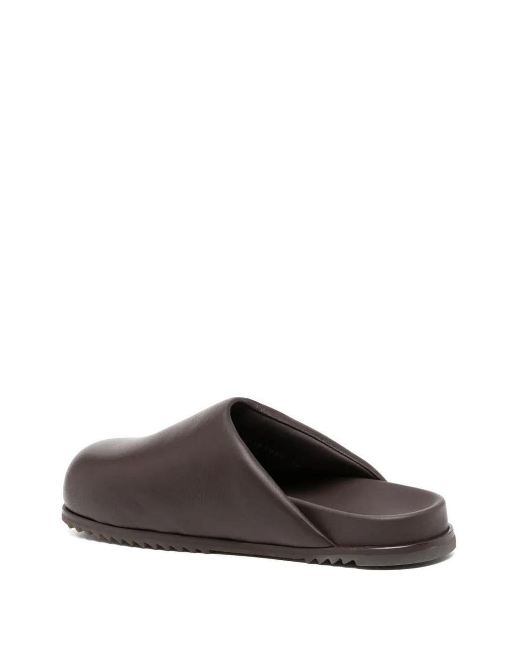 Rick Owens Brown Round Toe Mules