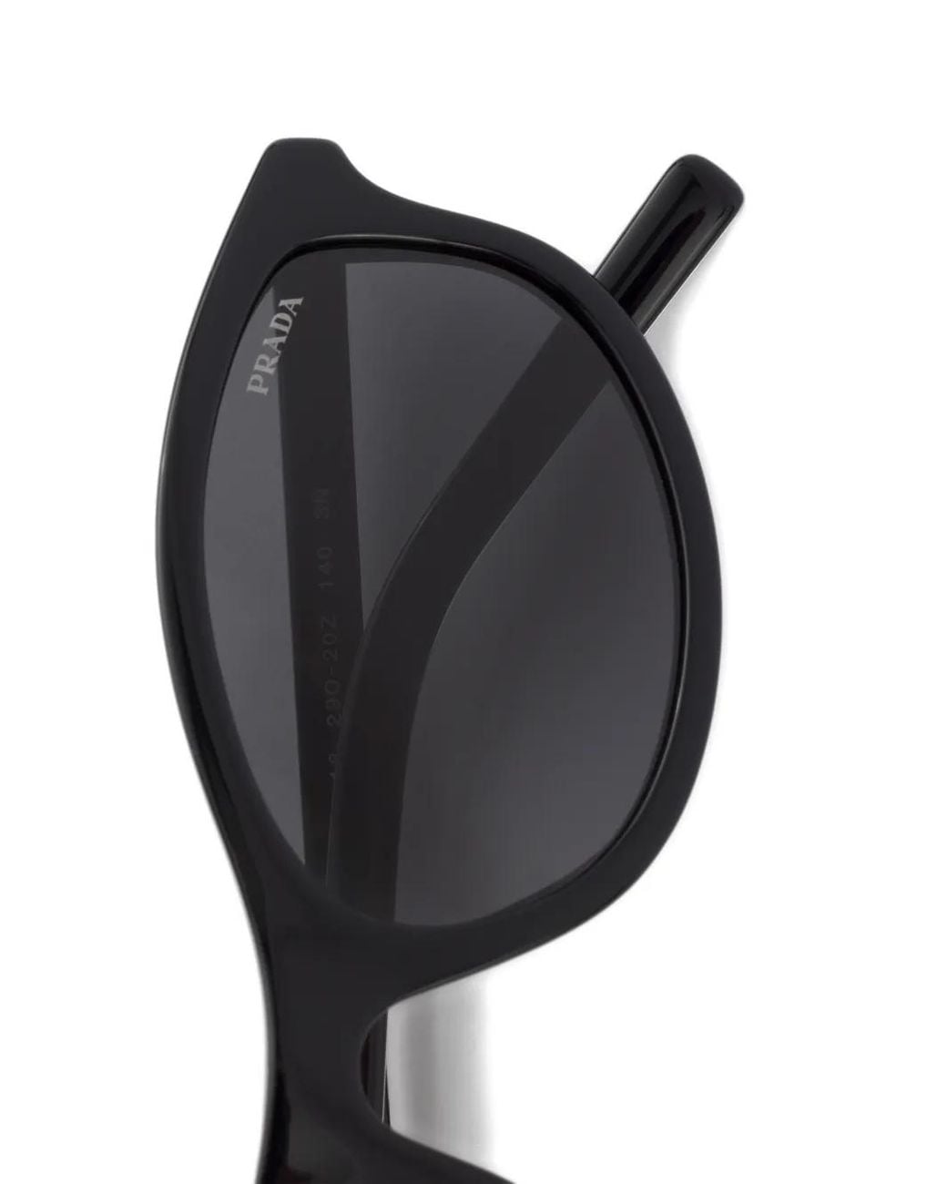 Prada Black Sunglasses With The Iconic Metal Plaque