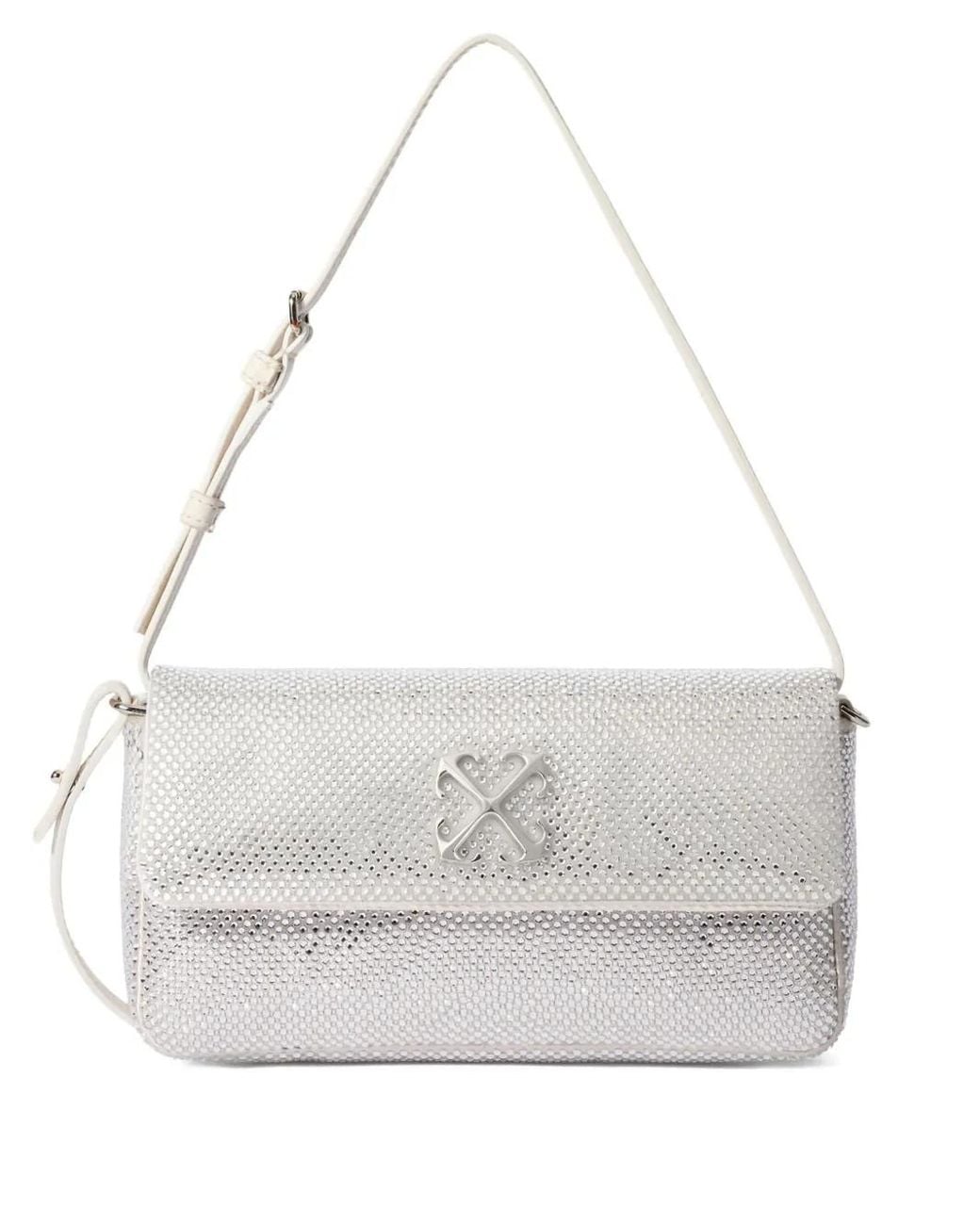 Off-White c/o Virgil Abloh White Jitney Shoulder 0.7 Strass Shoulder Bag
