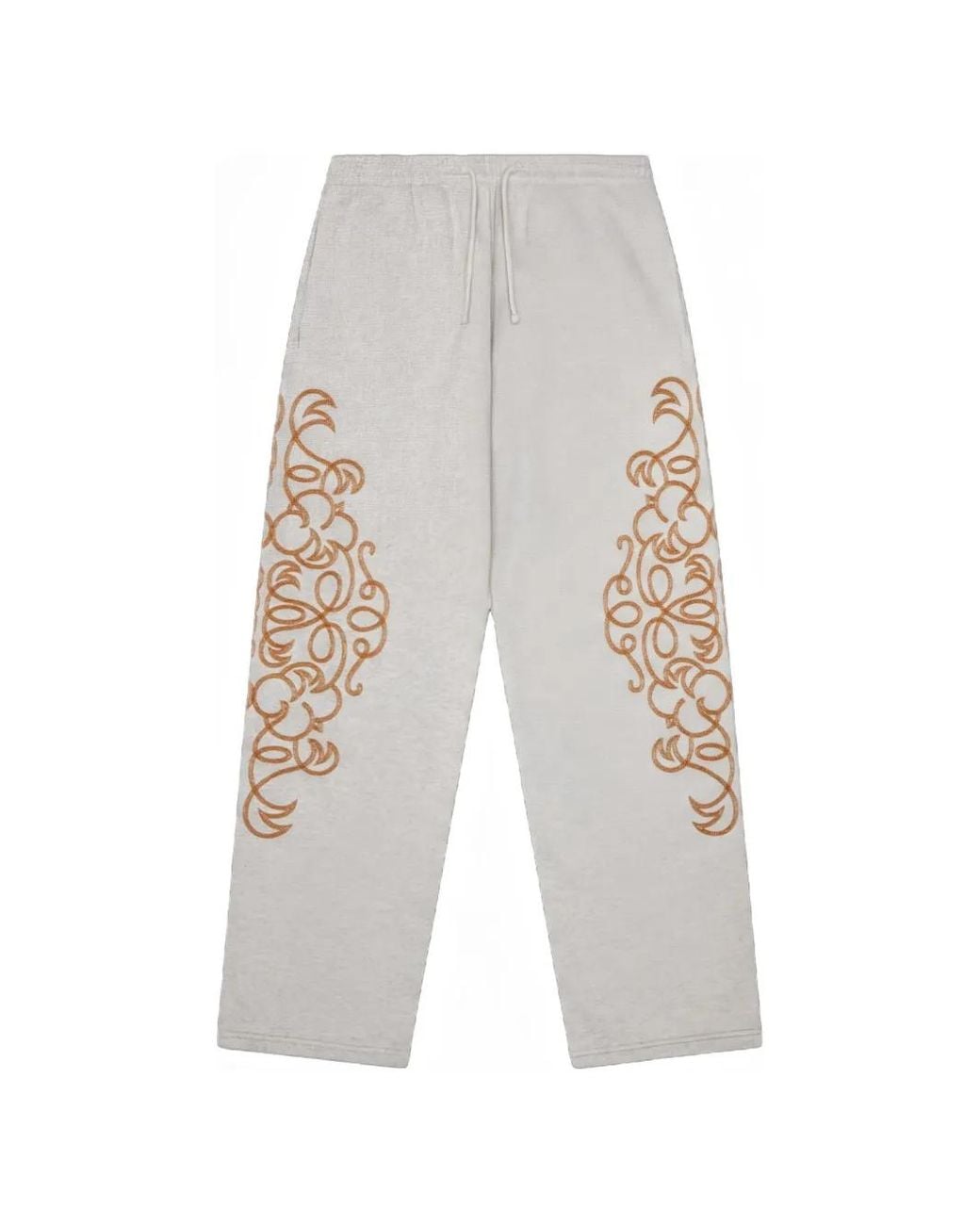 DENIM TEARS White Embroidered Track Pants for men