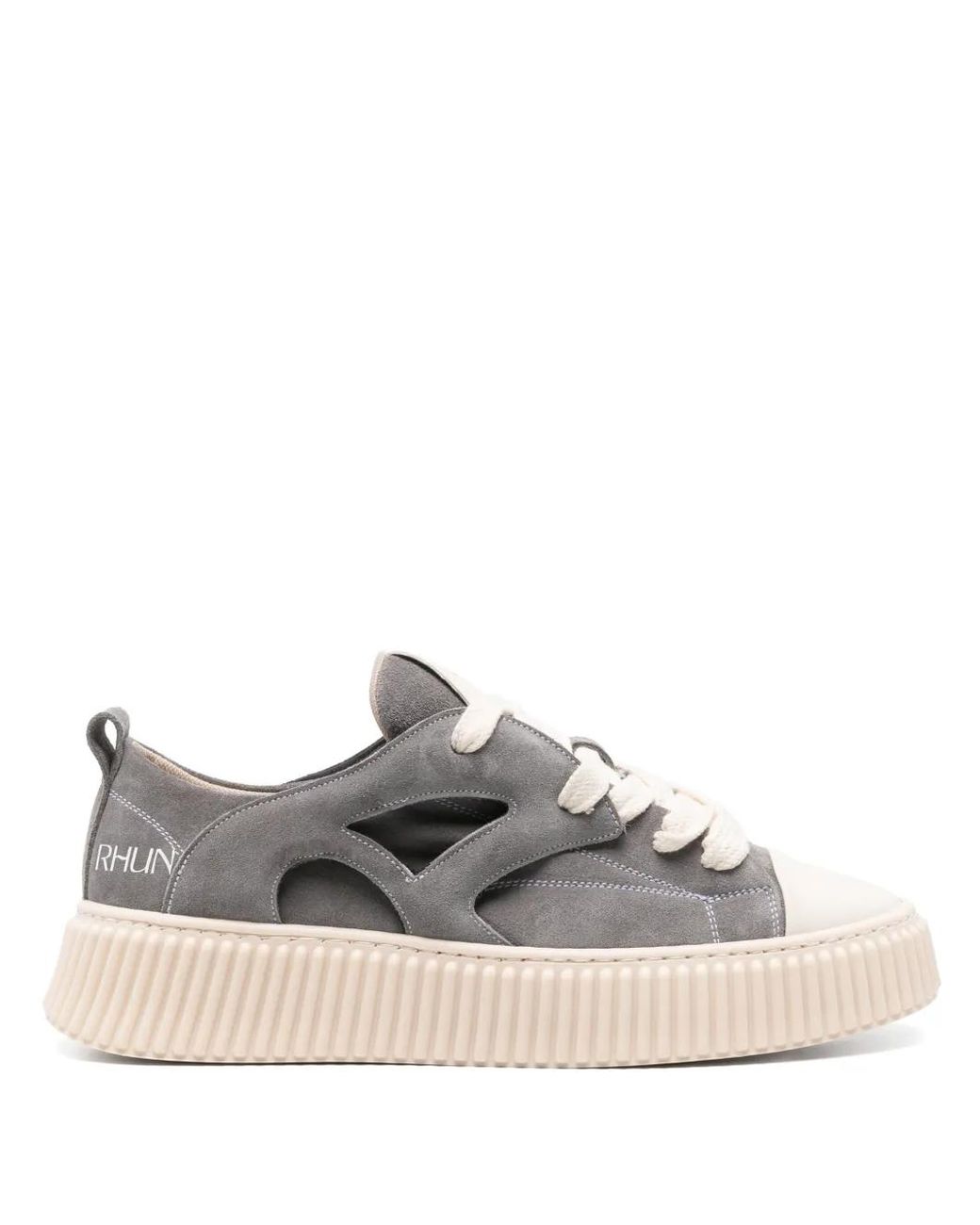 Rhun Gray Flatform Sneakers for men