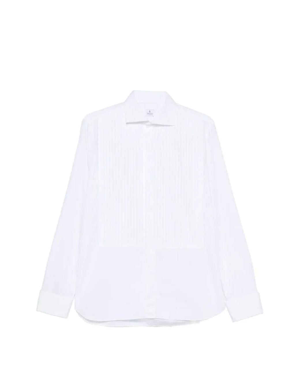 Truzzi White Pleated-Bib Shirt for men