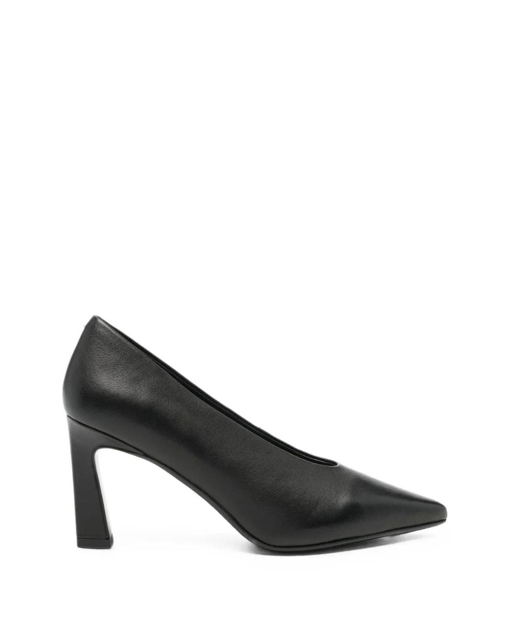Bruno Premi Black Pointed-Toe Leather Pumps