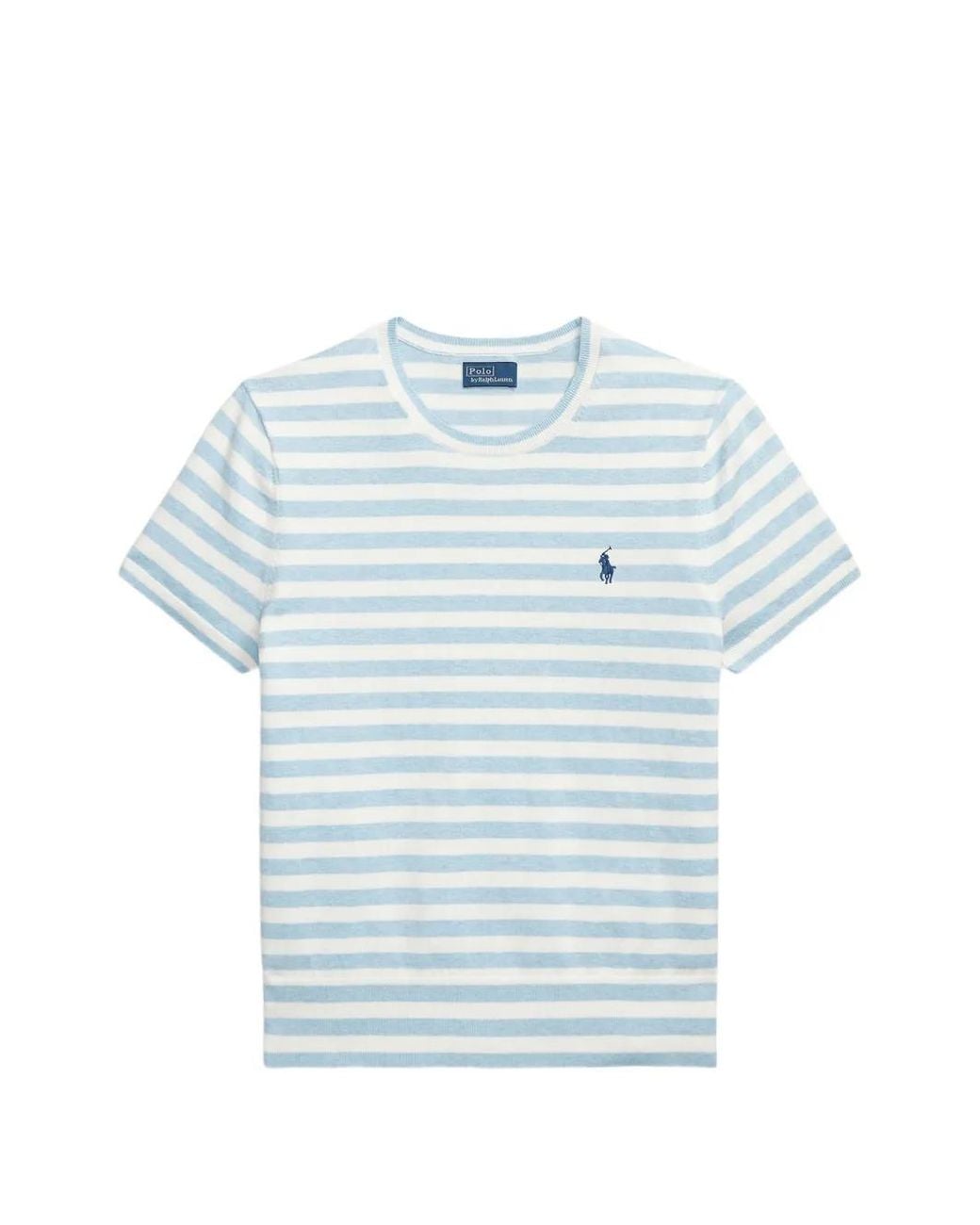 Polo Ralph Lauren Blue Striped Short-Sleeve Sweater