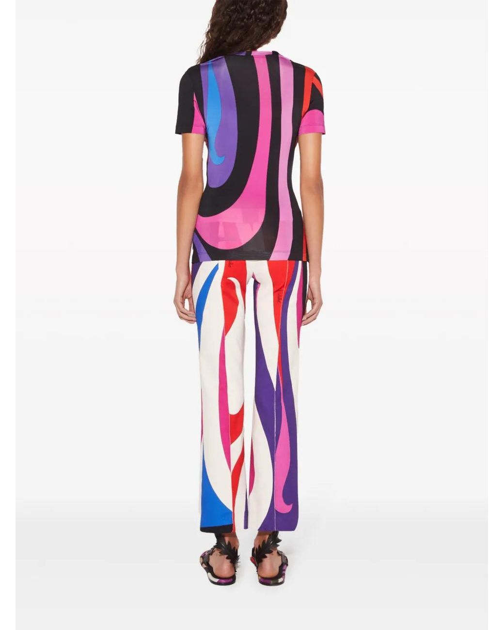 Camiseta con estampado Marmo Emilio Pucci de color Red