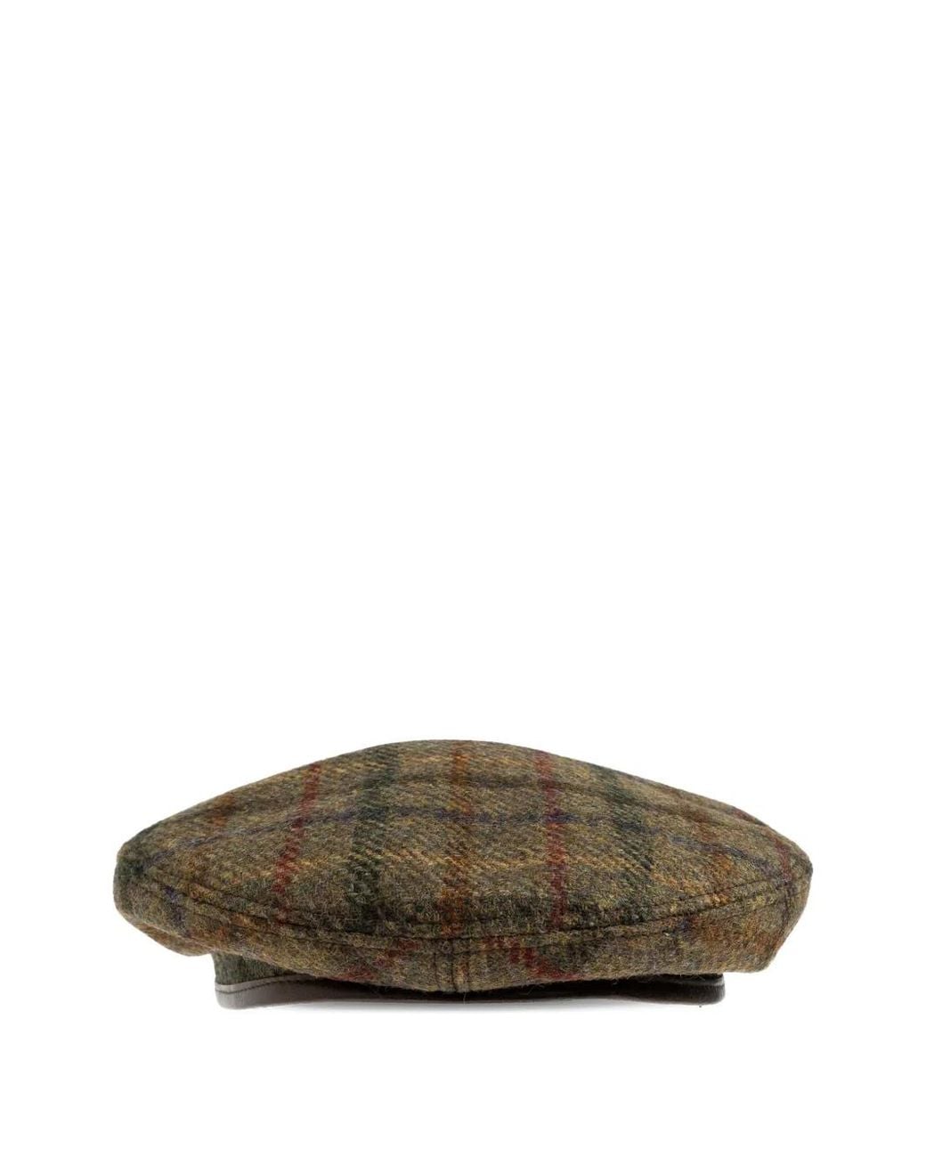 DSquared² Brown Plaid-Patterned Wool Beret