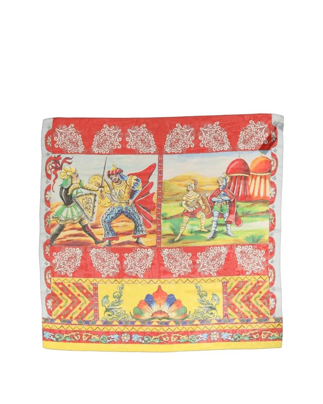 Dolce & Gabbana Pink Printed Square Scarf