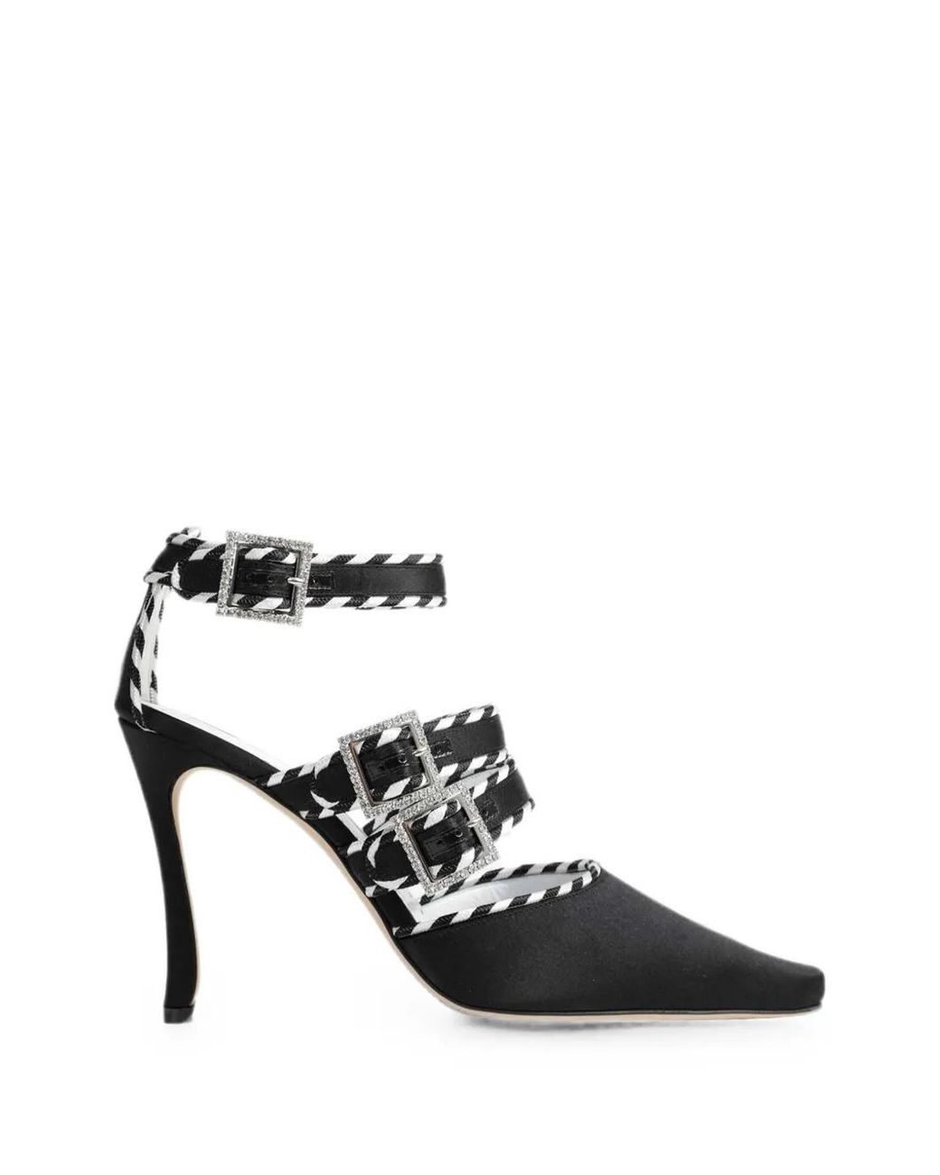Manolo Blahnik Black Sumba Buckle-Strap Pumps