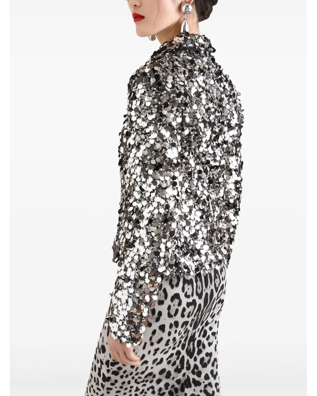 Dolce & Gabbana Black Sequined Blazer