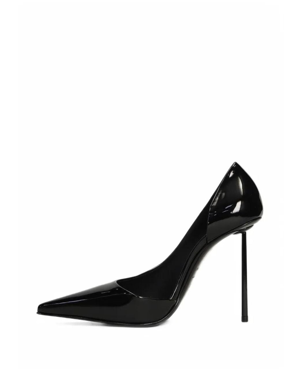 Le Silla Black Futura Patent-Finish D'Orsay Pumps
