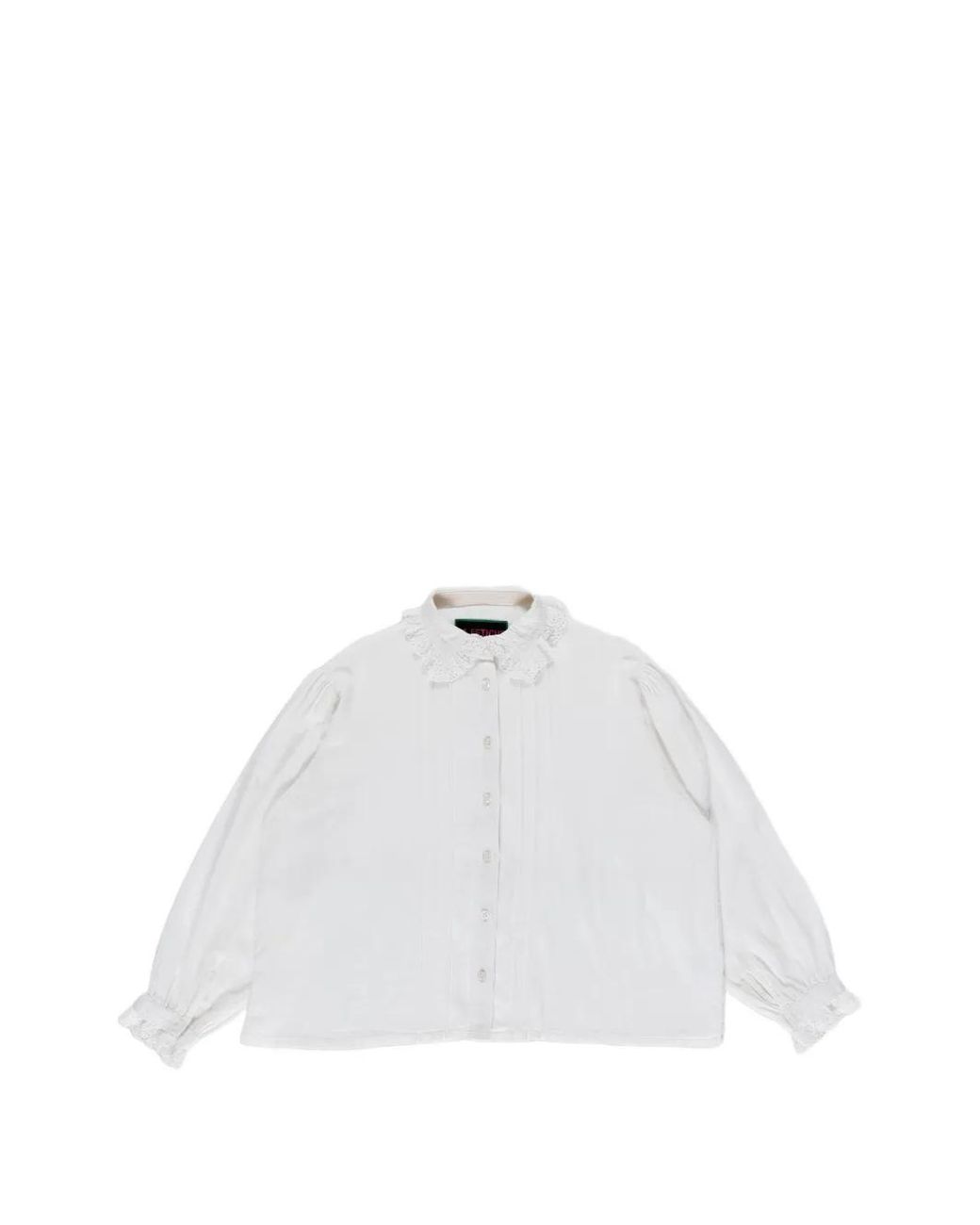La Fetiche White Jane Broderie Pintuck Blouse