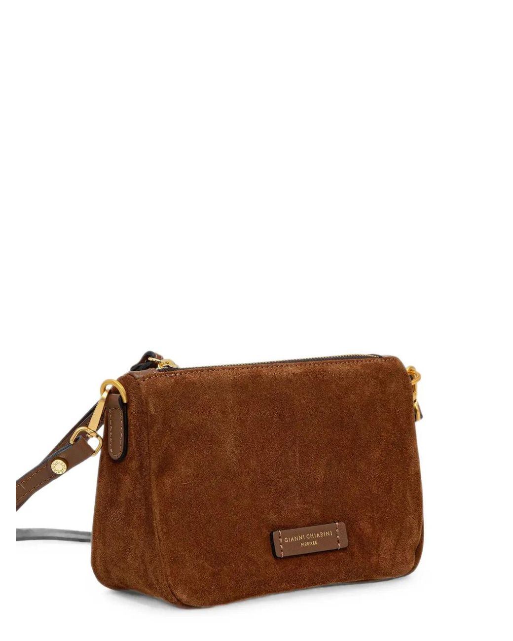 Gianni Chiarini Brown Small Nora Suede Pouch Bag