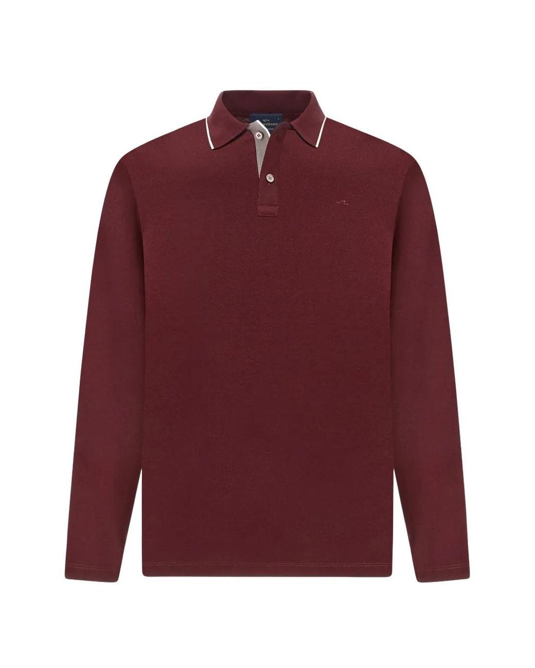 Paul & Shark Red Long-Sleeve Polo Shirt for men