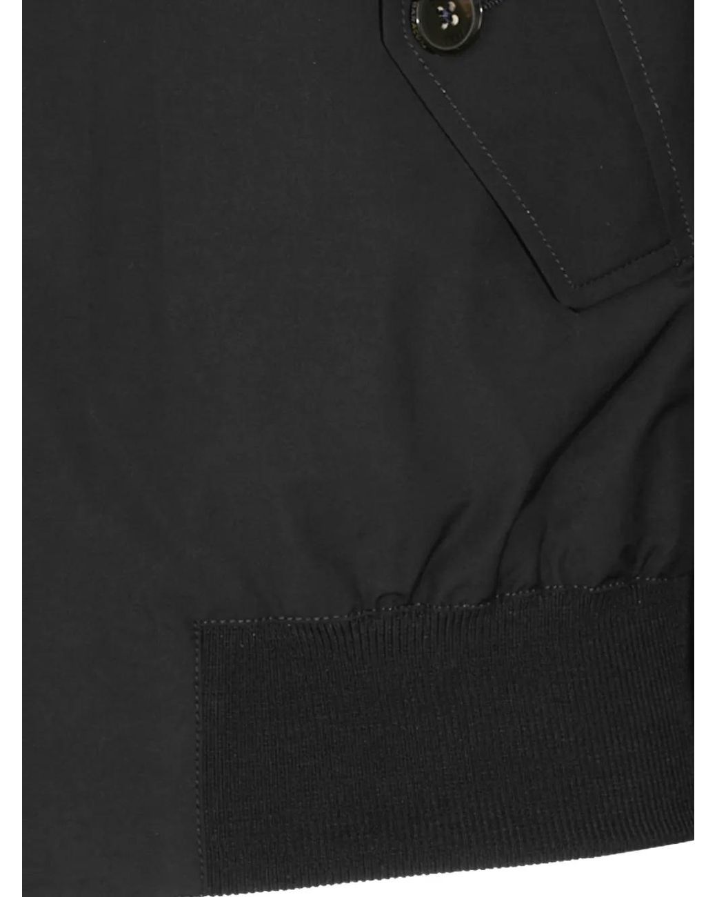 Baracuta Black Funnel-Neck Zip-Up Jacket for men