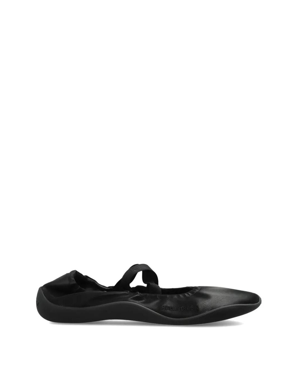 Balenciaga White Shibuya Cross-Strap Ballet Flats