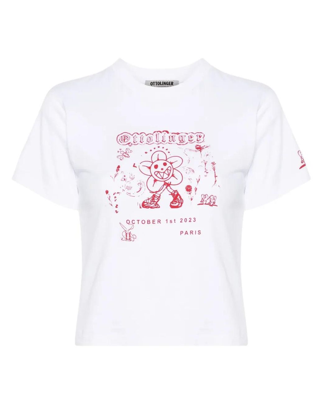 OTTOLINGER White Logo-Print Cotton T-Shirt