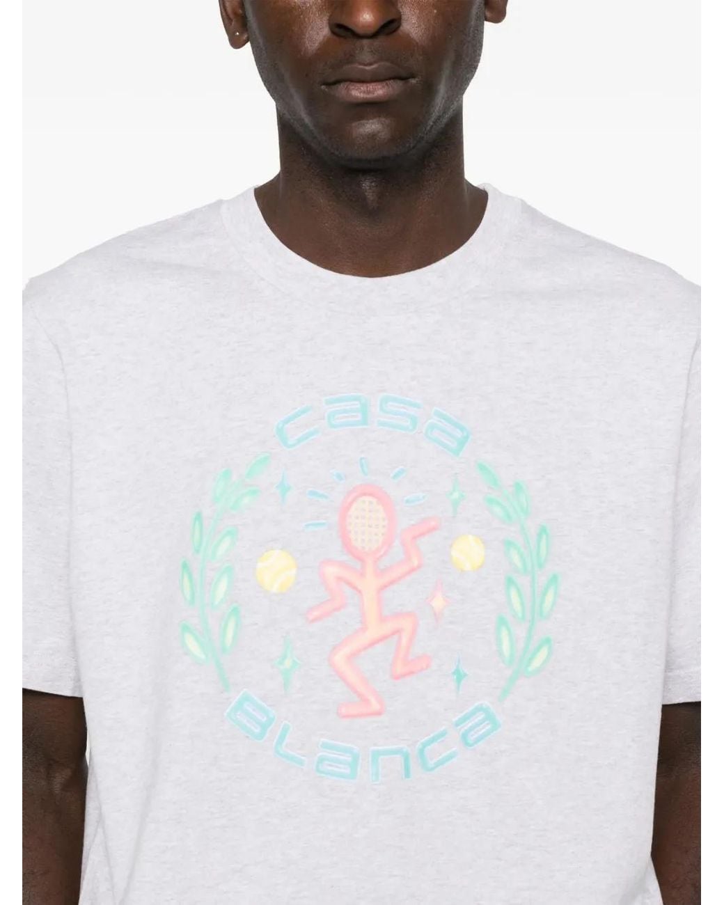 Casablanca White Classic T-Shirt for men