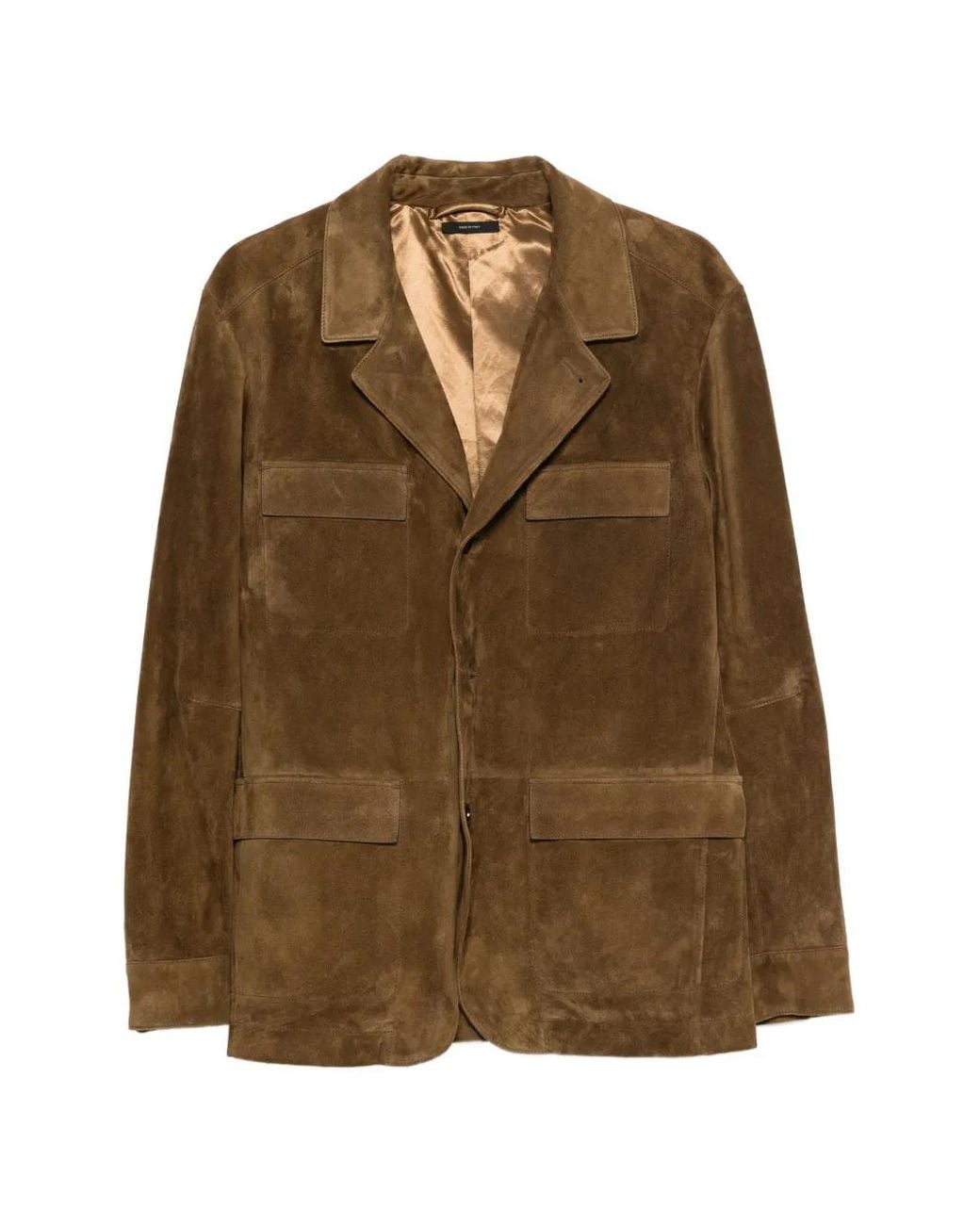 Tom Ford Brown Suede Military Jacket for men