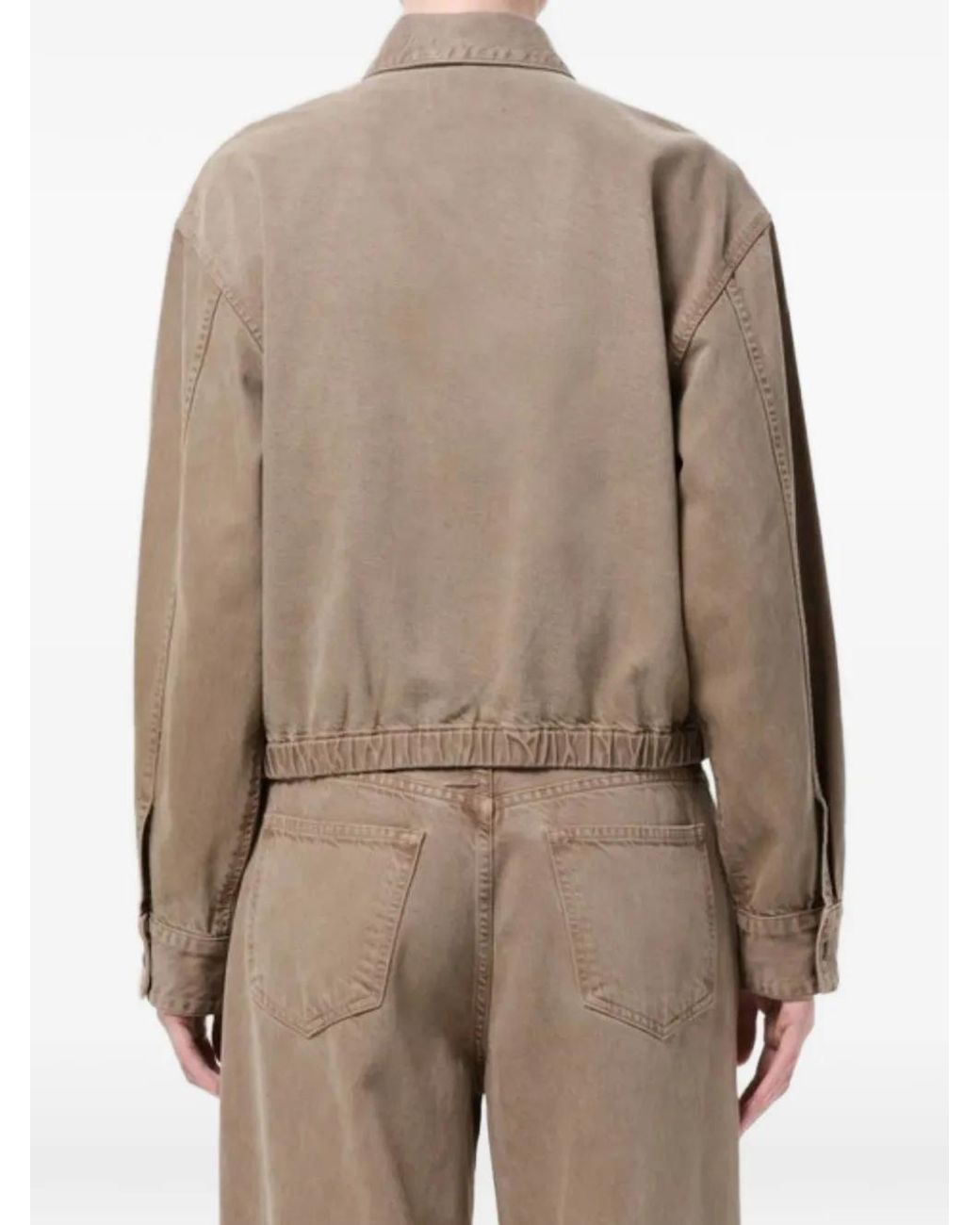 Agolde Natural Nile Elasticated-Hem Denim Jacket