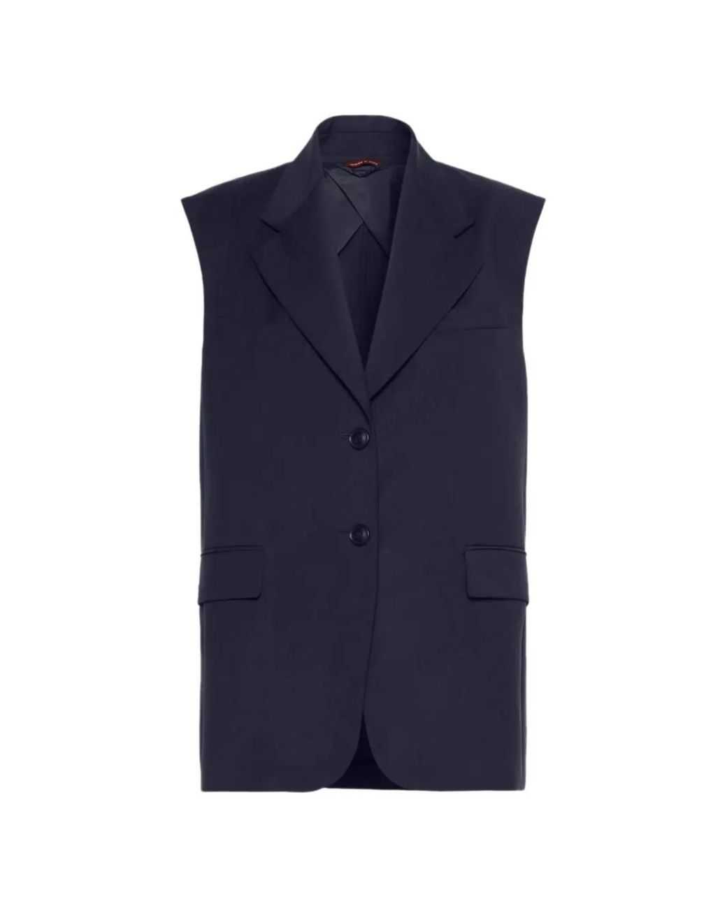 Max Mara Blue Sleeveless Wool Waistcoat