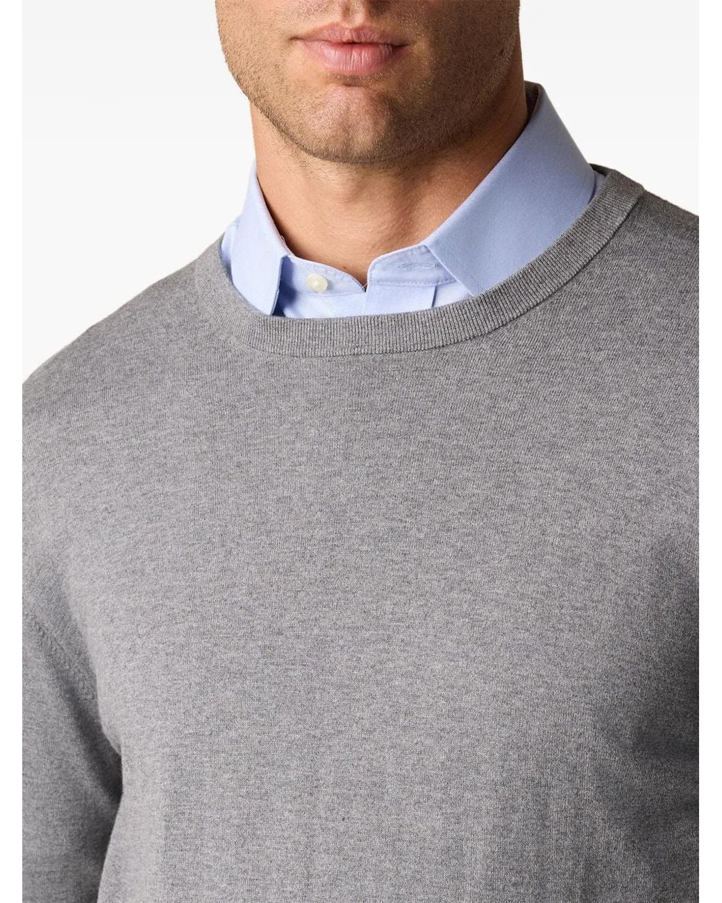 Brooks Brothers Gray Crew-Neck Sweater for men