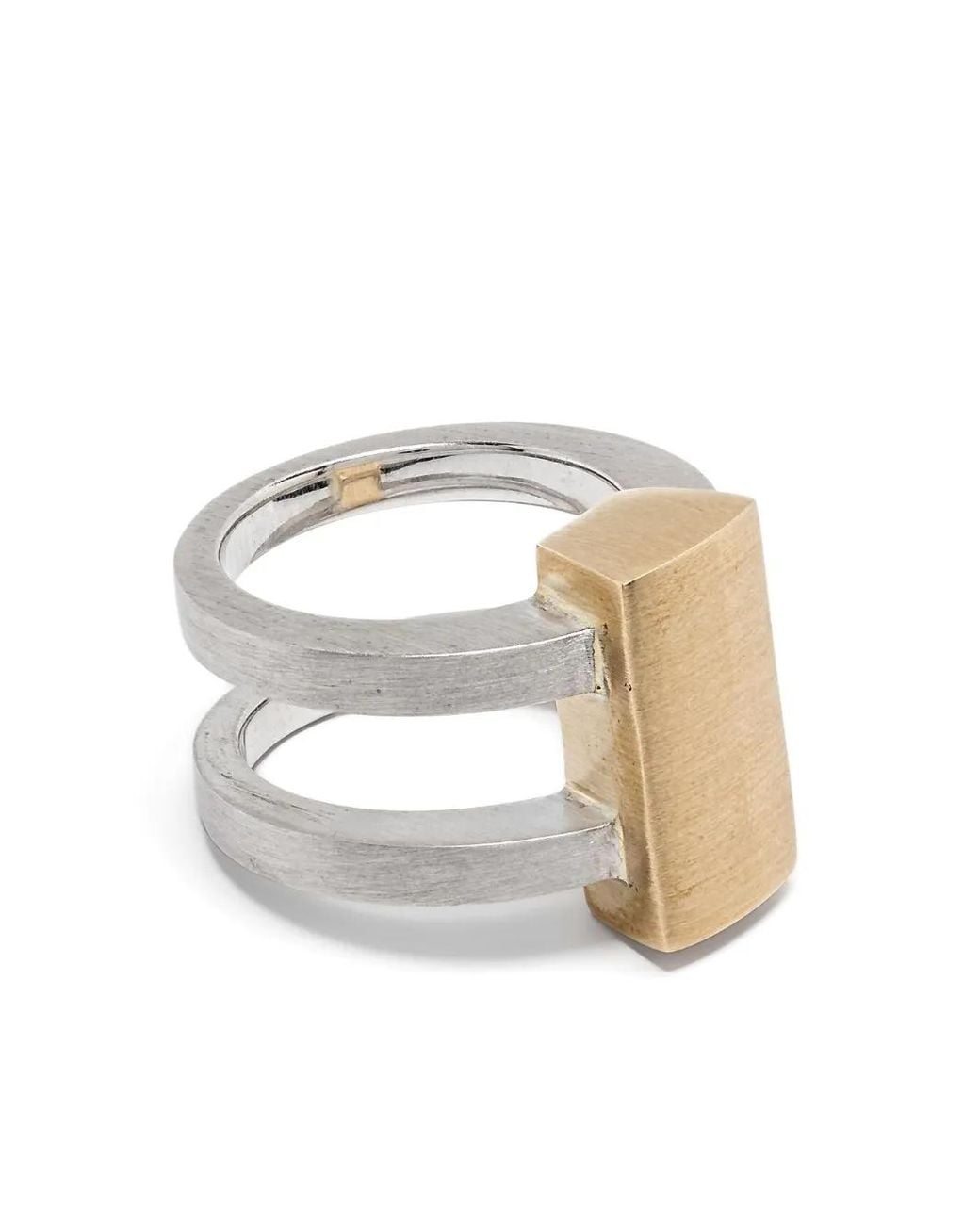 Tom Wood White 9Ct And Recycled Vault Shield Ring