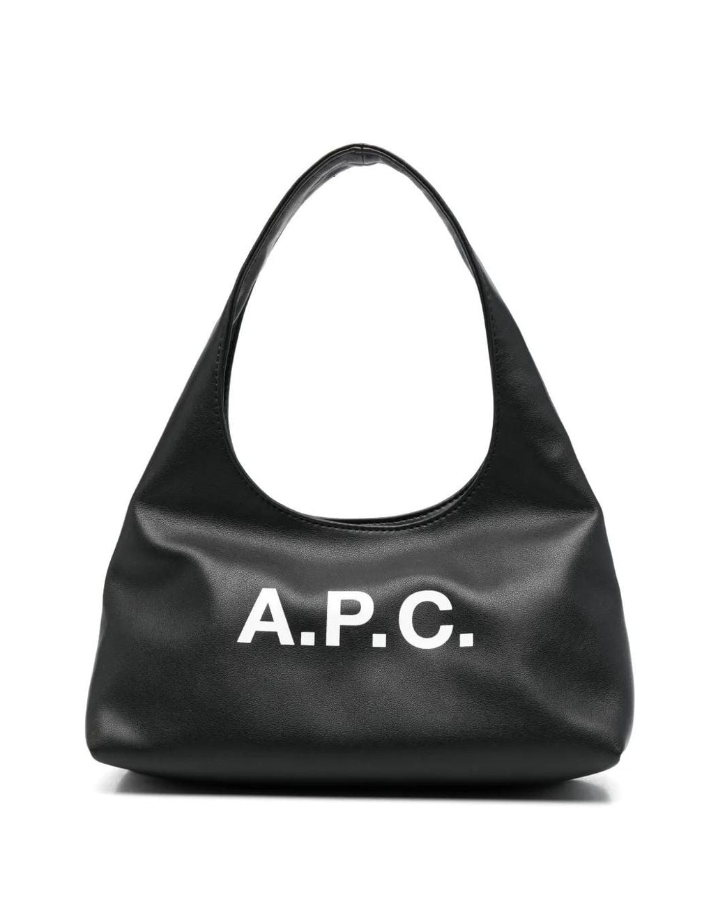 A.P.C. Black Logo-Print Tote Bag