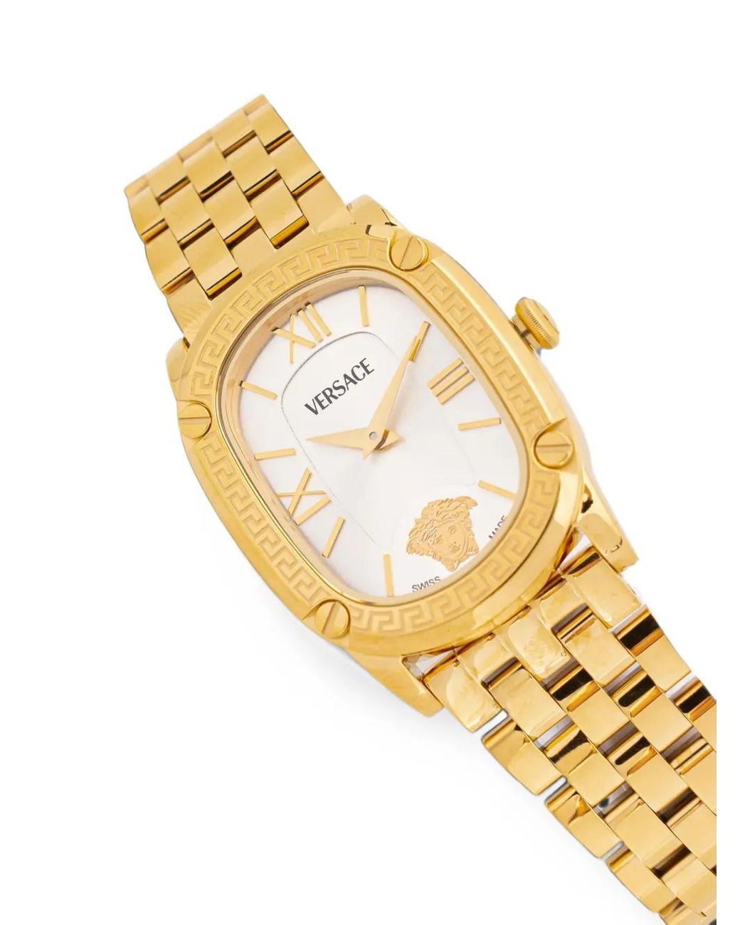 Versace Metallic Greca-Patterned-Bezel 29Mm Watch