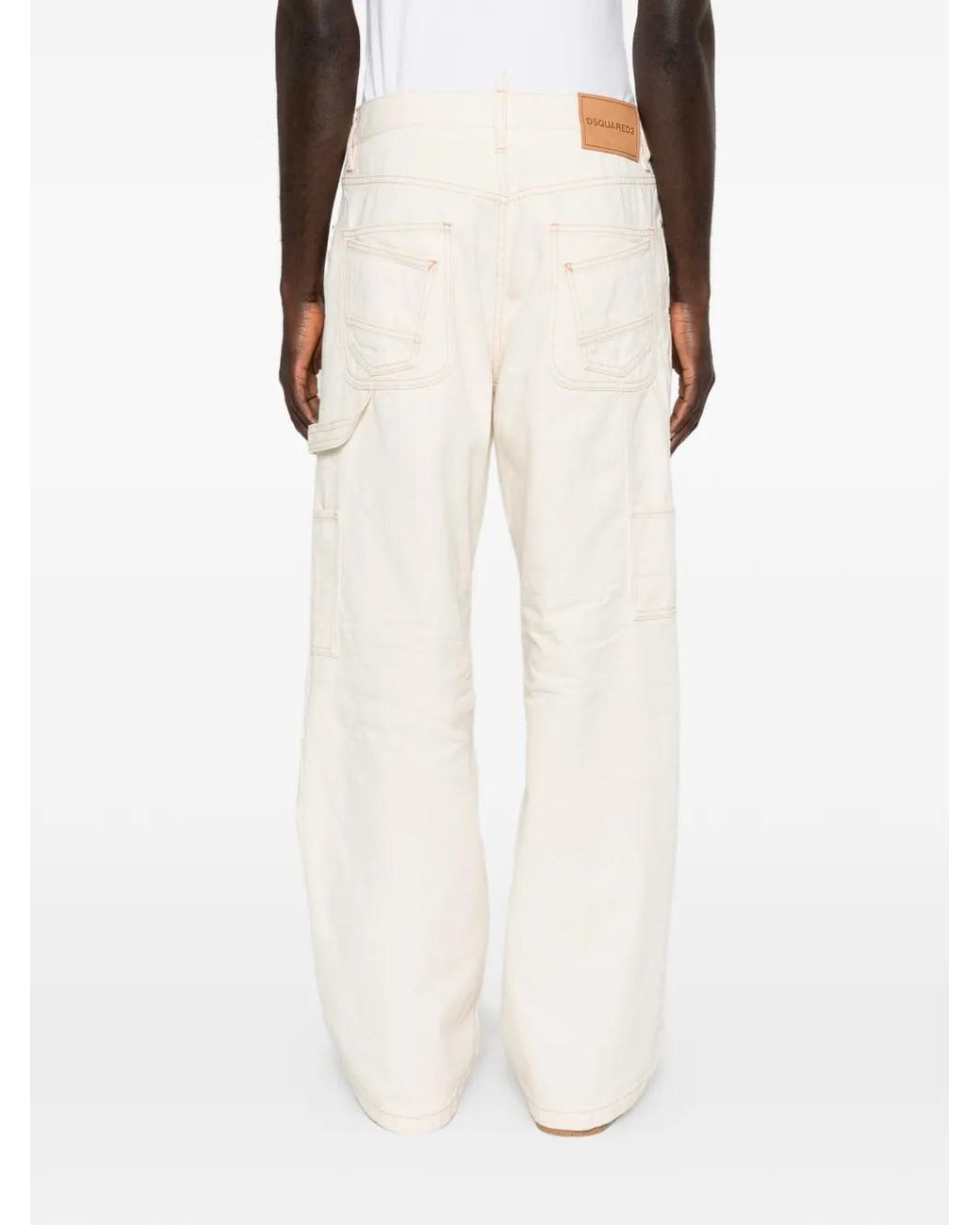 Vaqueros A Paneles Con Apliques DSquared² de hombre de color White