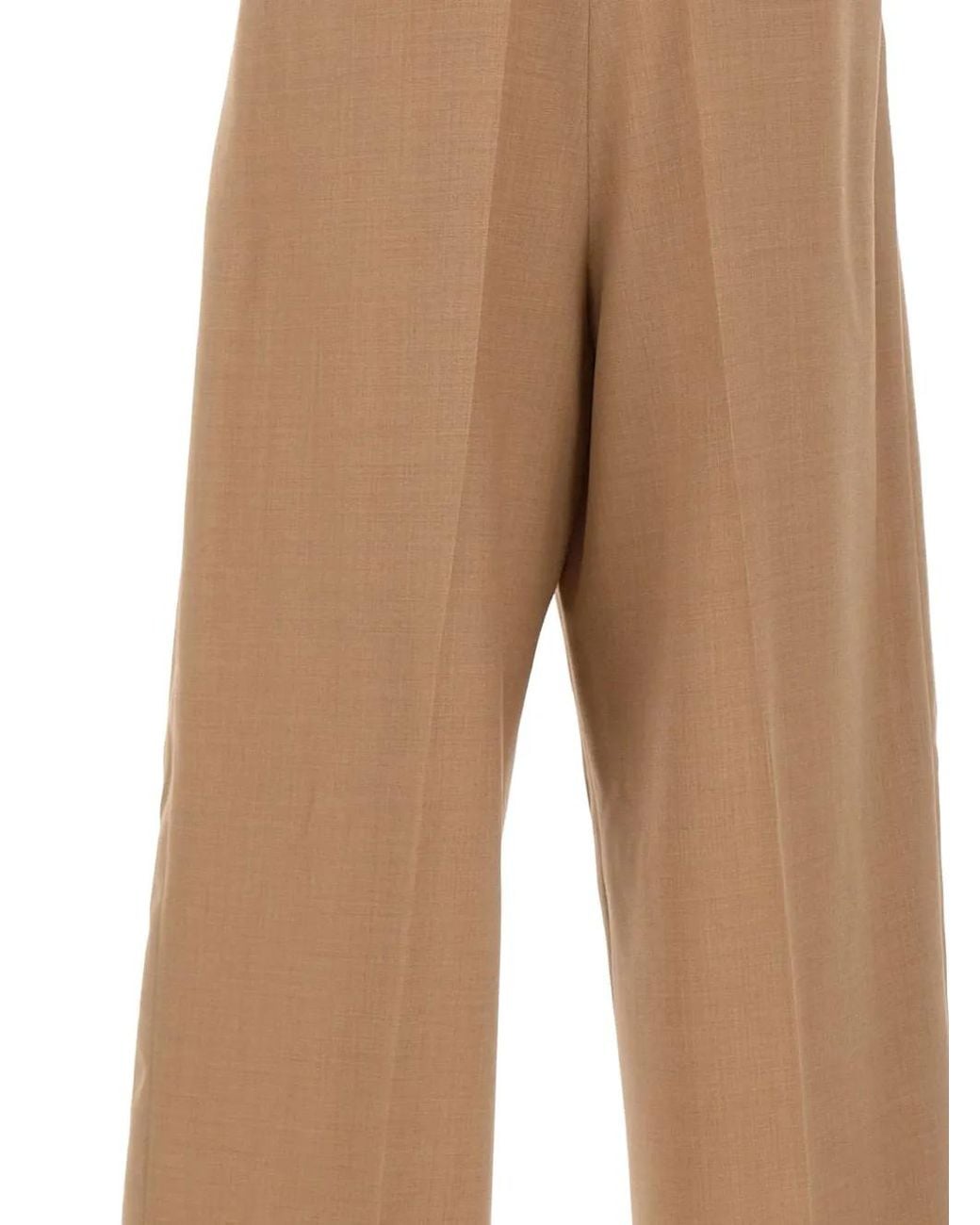 Laneus Natural Tailored Wide-Leg Trousers for men