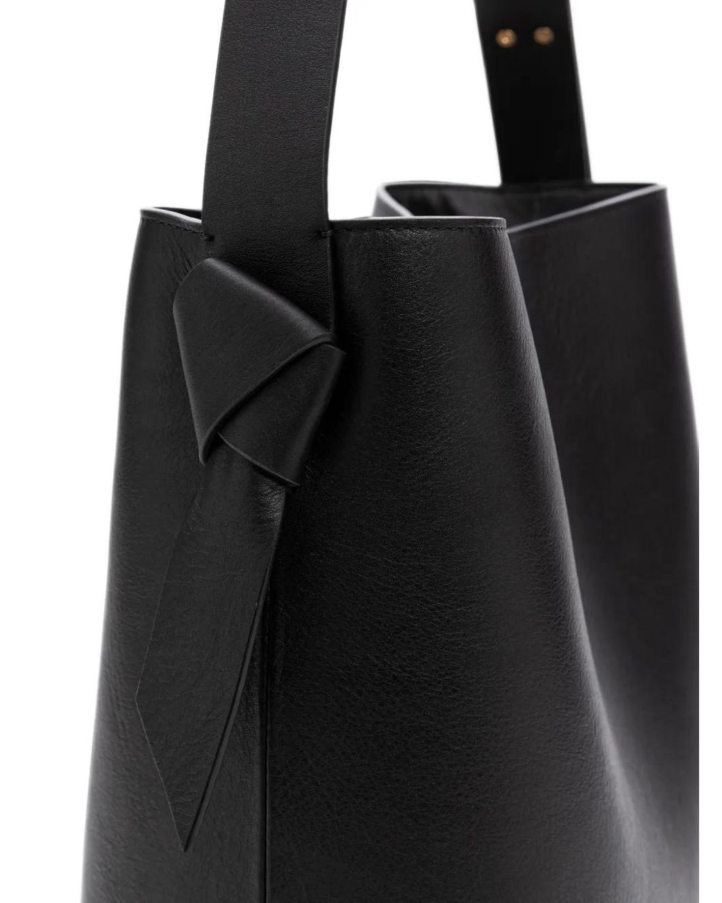 La Portegna Black Paula Bucket Bag