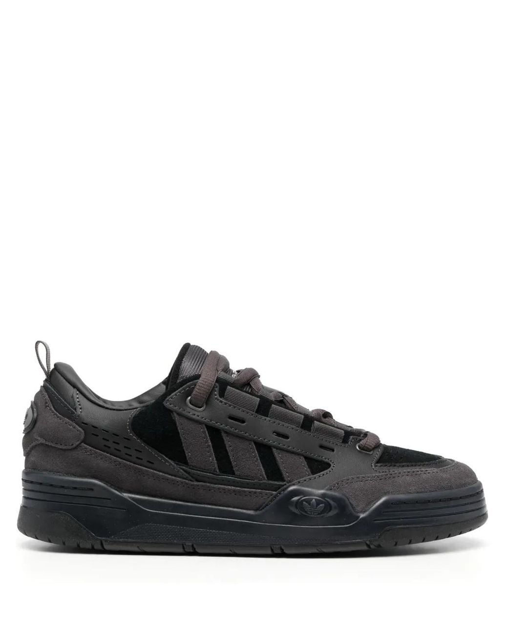 Adidas Black Adi2000 Panelled Suede Sneakers