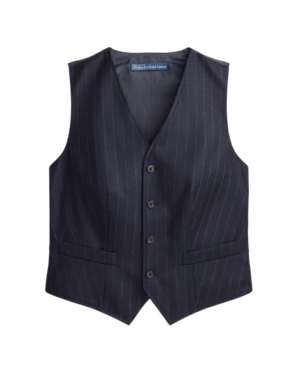 Polo Ralph Lauren Blue Pinstripe-Pattern Gilet