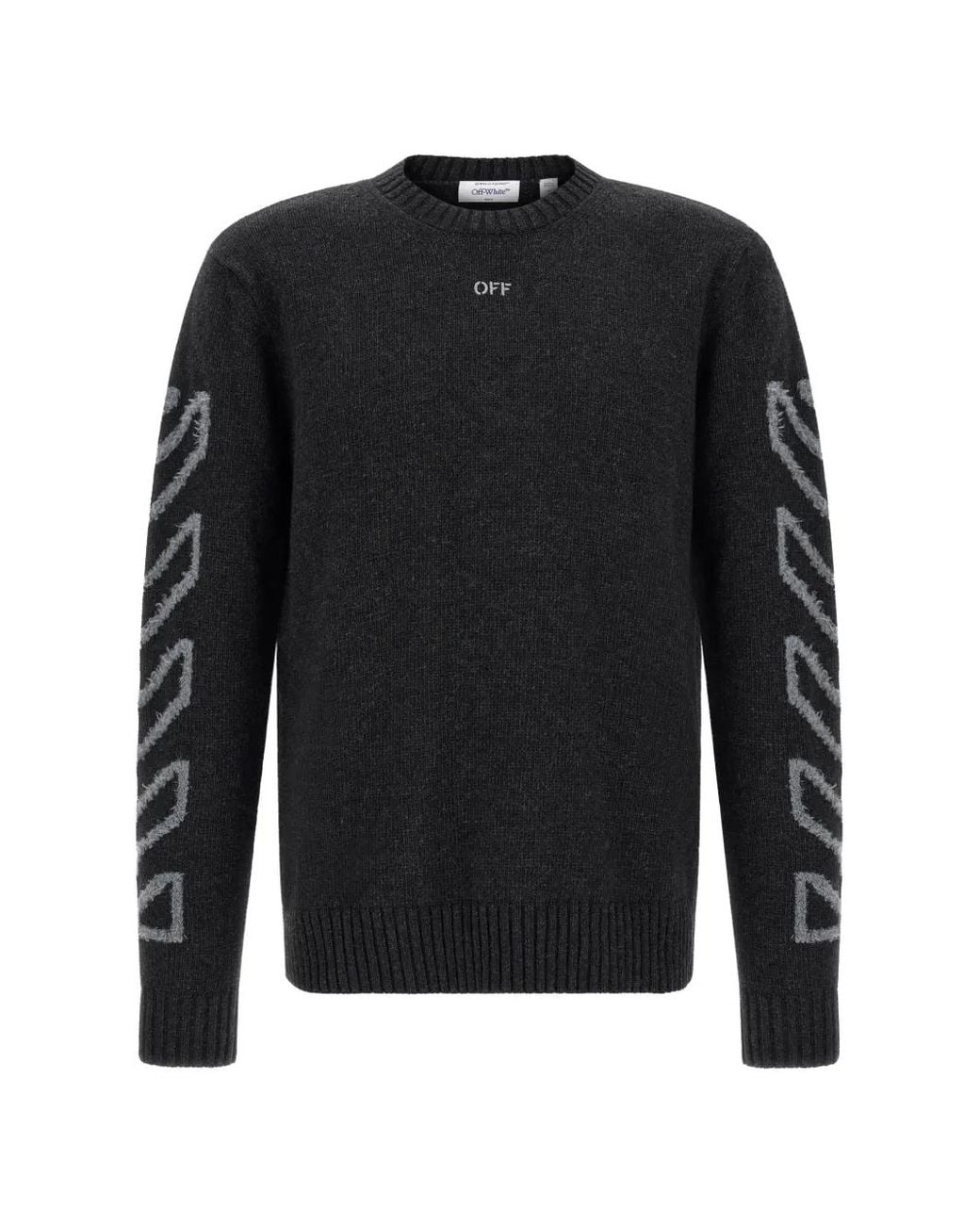Off-White c/o Virgil Abloh Black Diag Arrow Intarsia Sweater for men