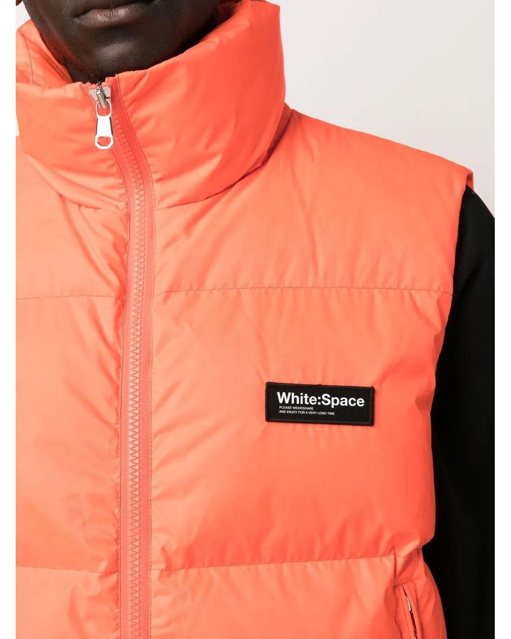 Chaleco Acolchado Scott White/space de hombre de color Orange
