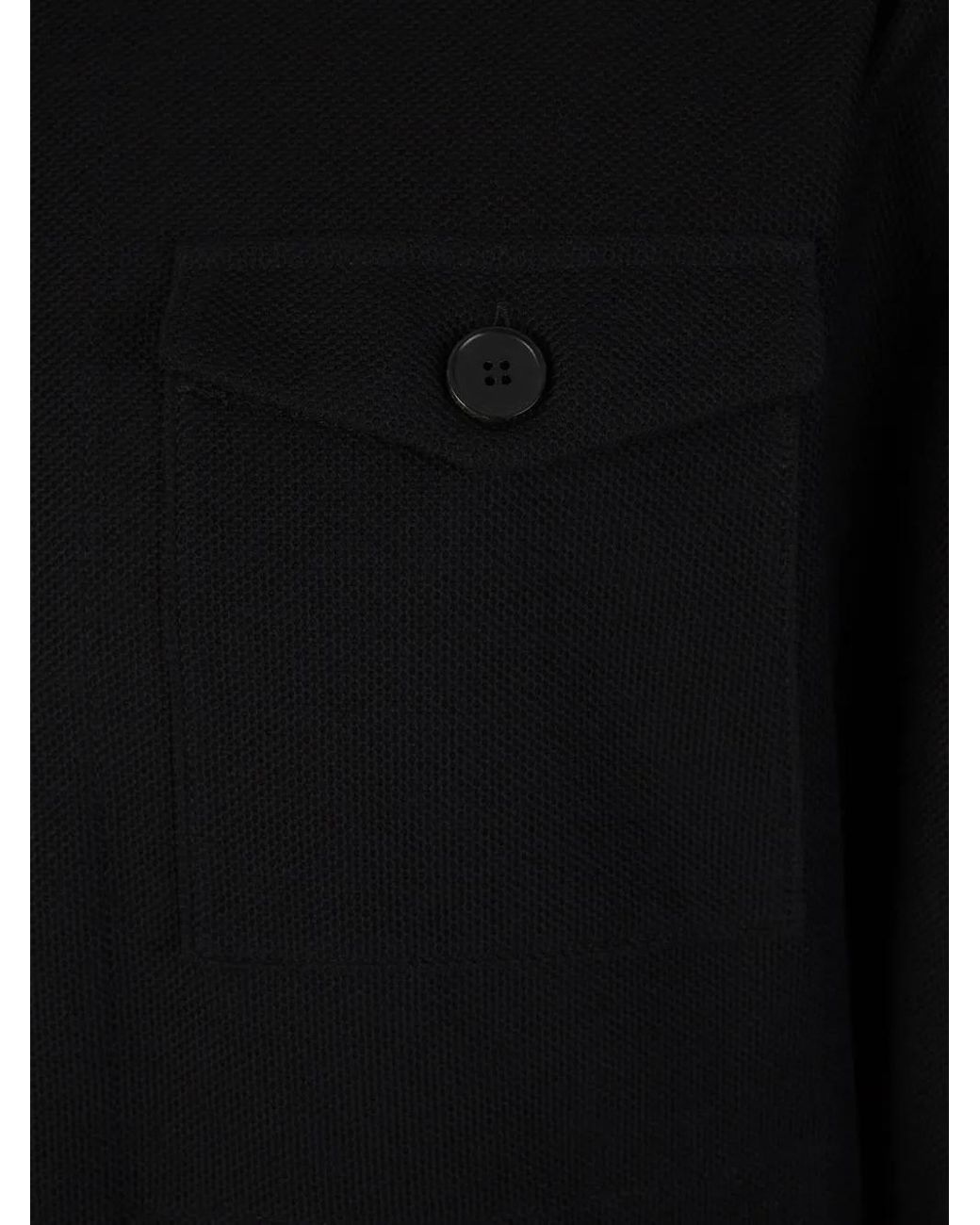 Harris Wharf London Blue Cotton Overshirt for men