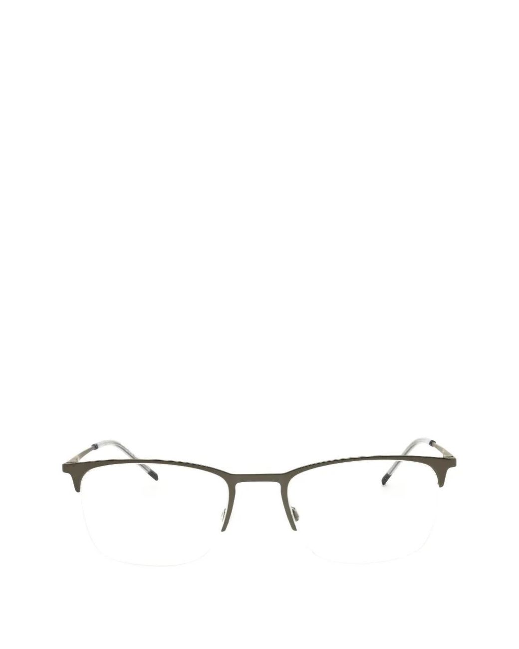 HUGO White Rectangle-Frame Glasses for men