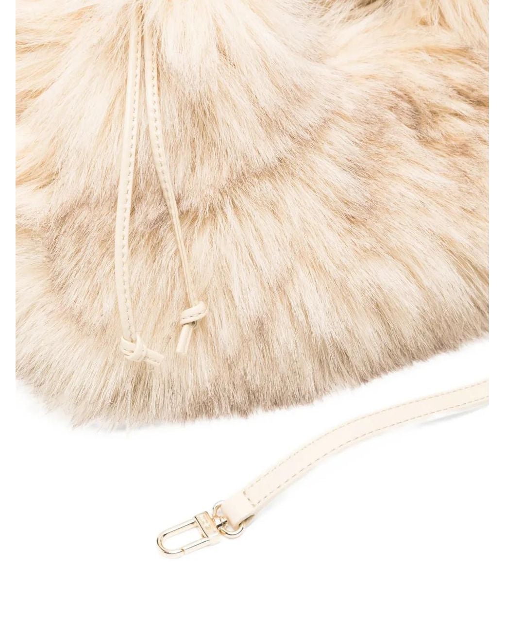 Maje Natural Milpli Shearling-Effect Tote Bag