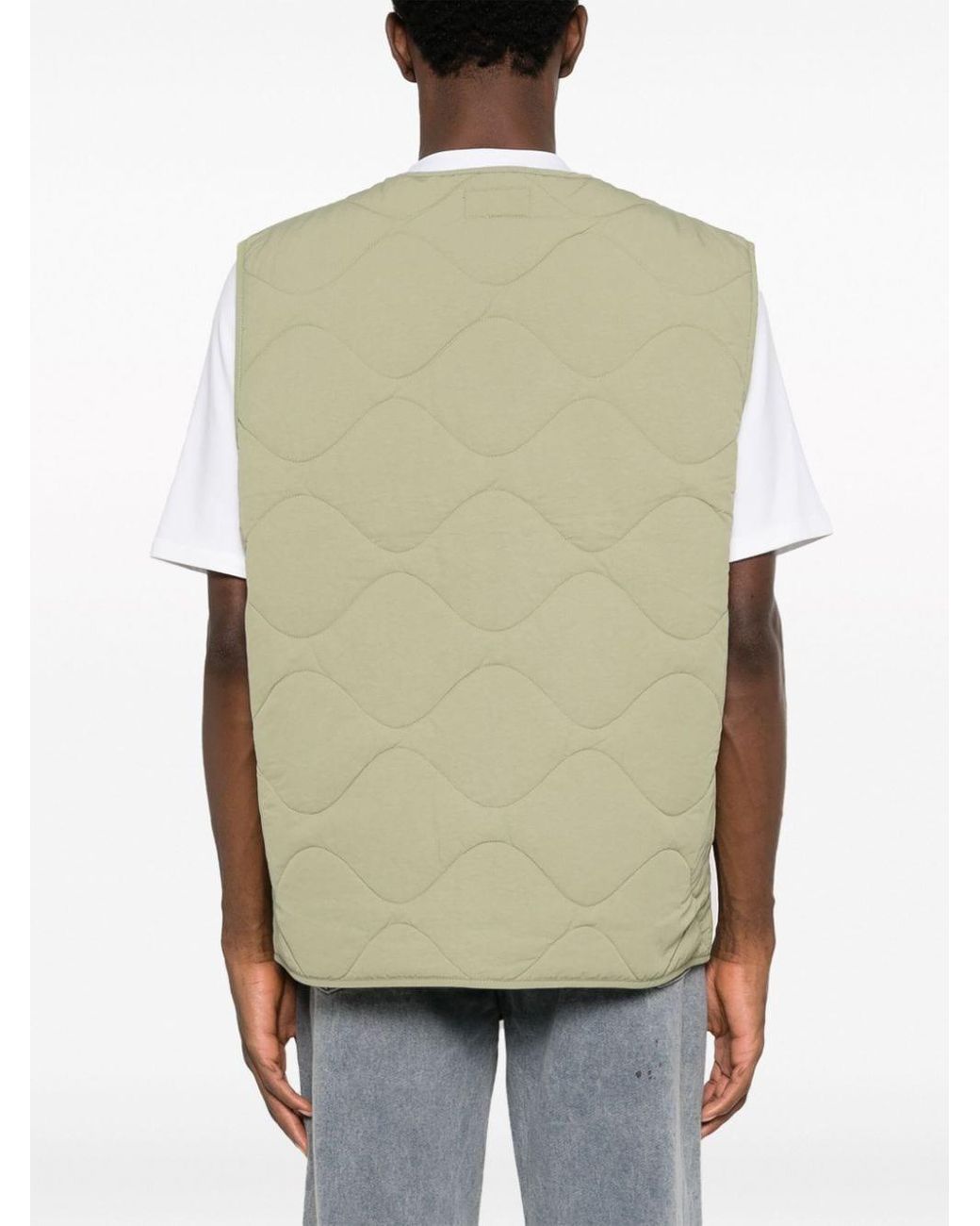 Stussy Logo-embroidered Quilted Gilet in Green for Men | Lyst UK