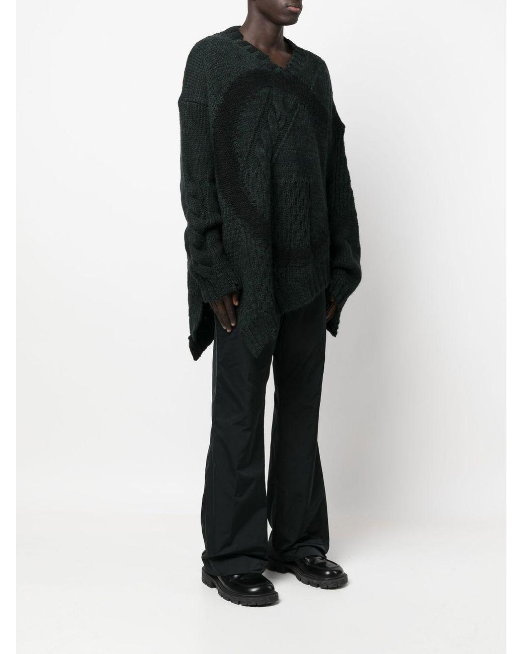 MM6 by Maison Martin Margiela Asymmetrical-knit Circle Motif