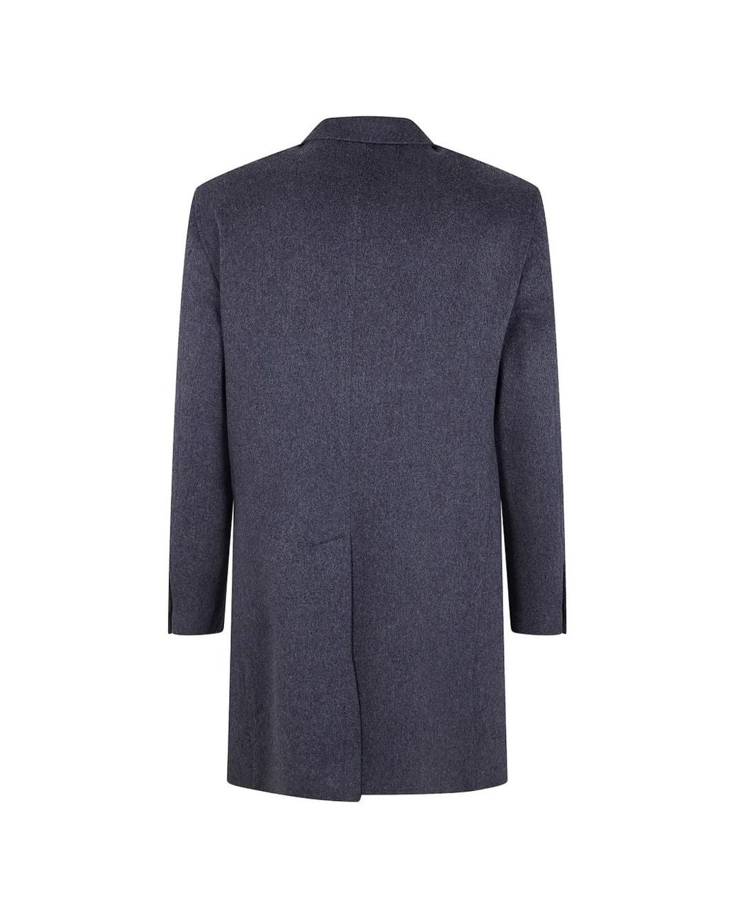 Tagliatore Blue Single-Breasted Coat for men