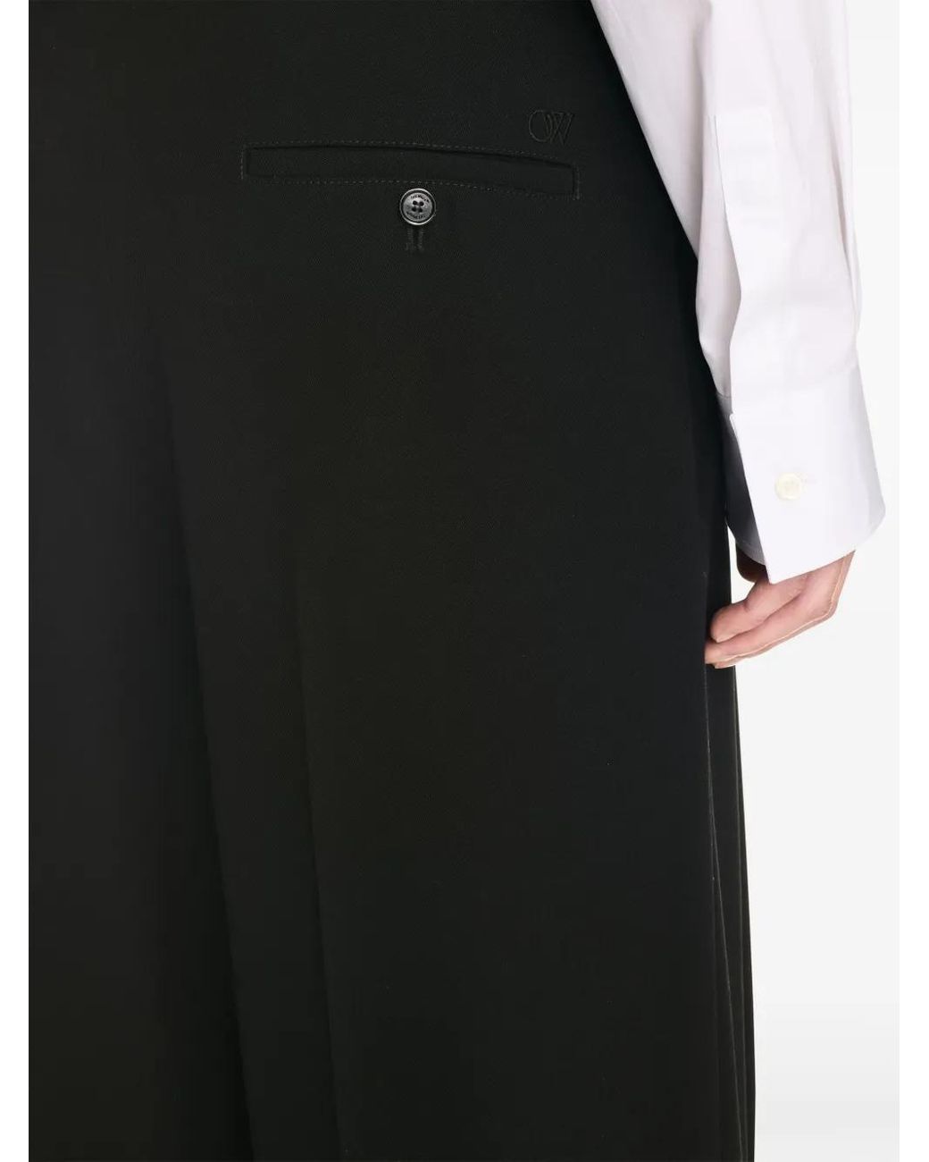 Off-White c/o Virgil Abloh Blue Wool Darted Pant for men