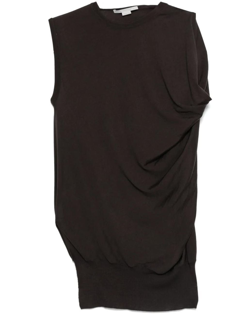 Stella McCartney Black Draped Knit Top
